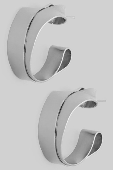 Twisted Wrapped One And A Quarter Inch Brass Hoops