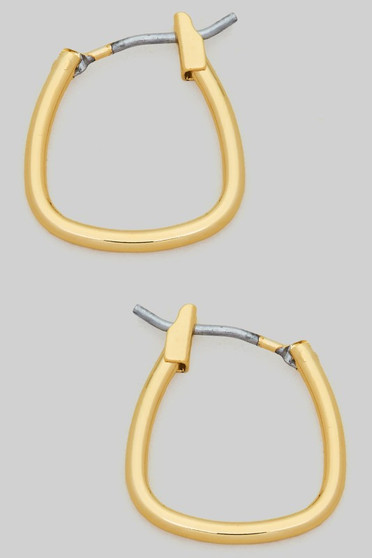Dainty 14K Gold Dipped Square Shaped Hoops