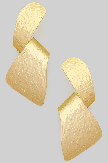 Large Twisted Textured Drop Earrings