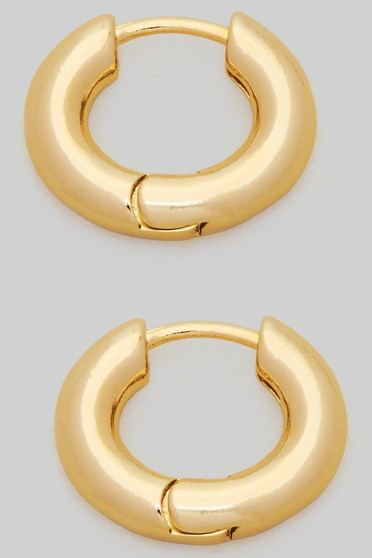Small Oval Shaped Brass Hoops