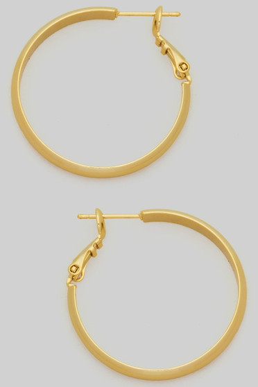 14K Gold Dipped Essential One And Quarter Inch Hoops