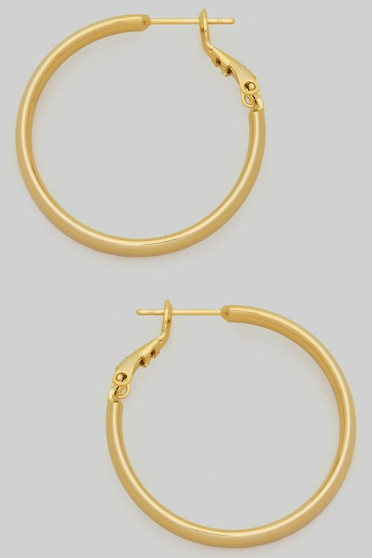 14K Gold Dipped Must Have Essential Hinge Hoops
