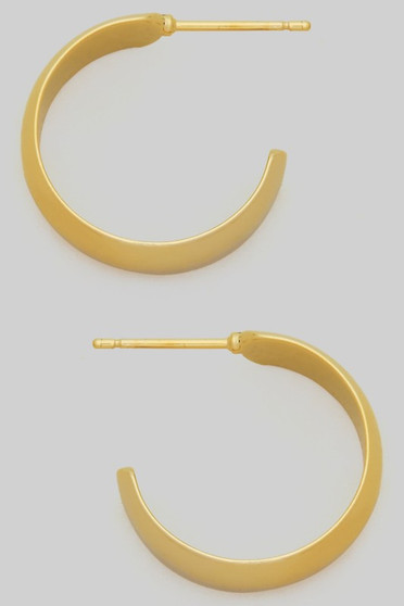 14K Gold Dipped Three Quarter Inch Open Hoops