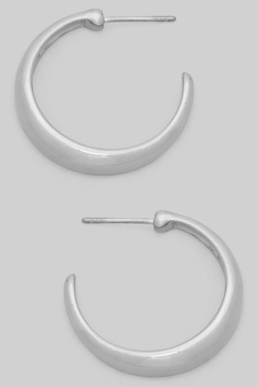 Timeless Open Brass One Inch Hoop Earrings