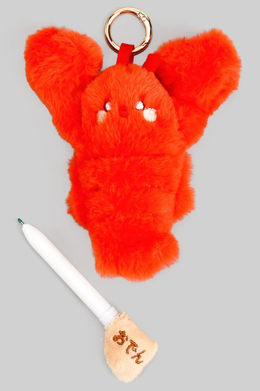 Lobster Plush Keychain With Hidden Pen