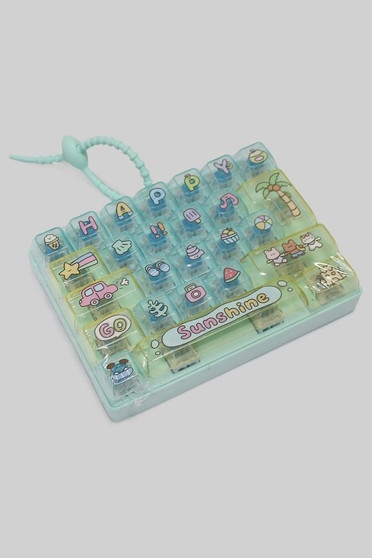 Playful Cartoon Printed Fidget Keyboard Keychain
