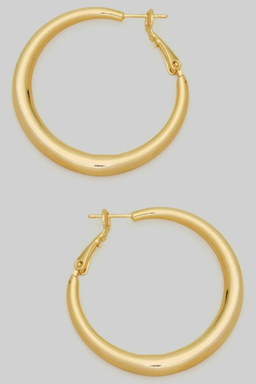 Timeless Must Have Brass Hoop Earrings