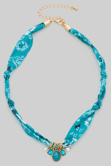 Rondelle Scarf Recon Ac Charm Necklace