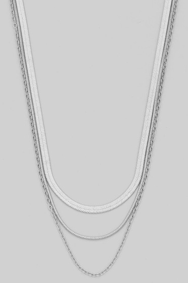 Triple Layered Chain Necklace
