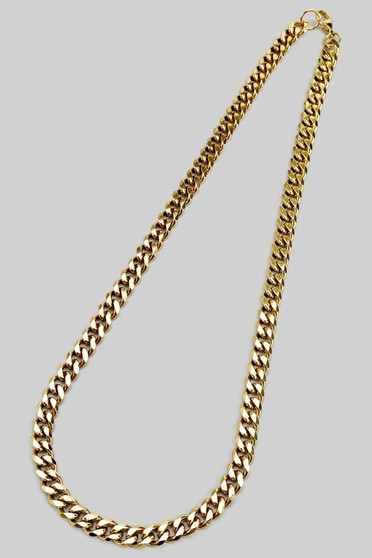 18K Gold Dipped Eighteen Inch Cuban Link Chain Necklace