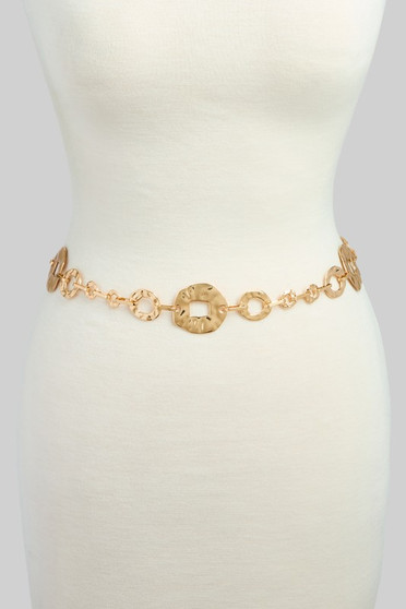 Organic Hammered O Link Chain Belt