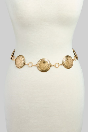 Boho Embossed Link Y2K Chain Belt