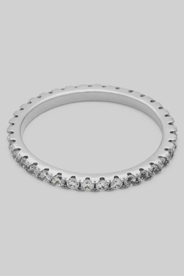 Delicate Cz Pave Single Band Ring