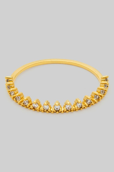 Dainty Triangle Spiked Cz Band Ring