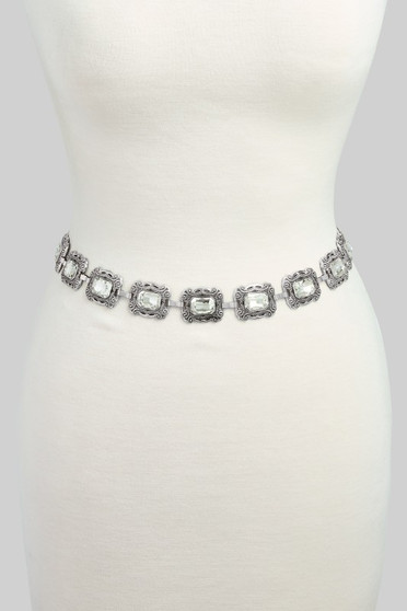 Vintage Estate Romance Gem Chain Belt