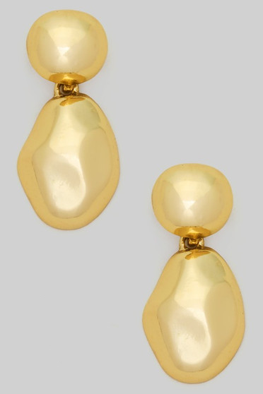 Hammered Tiered Drop Earrings