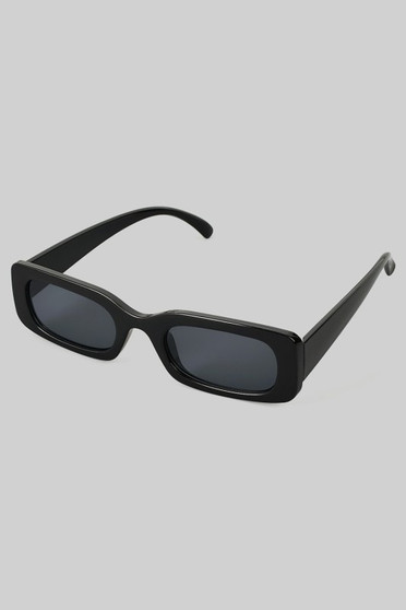 Slim Rectangle Flat Top Sunglasses