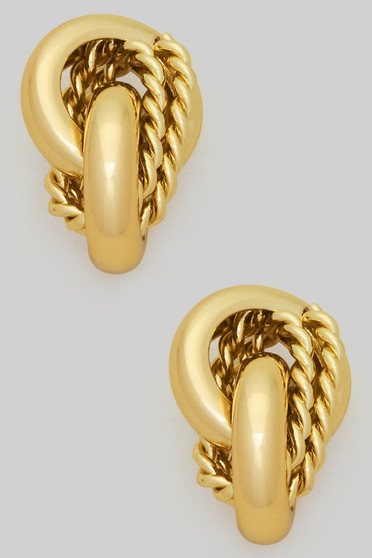 Triple Texture Knotted Drop Earrings