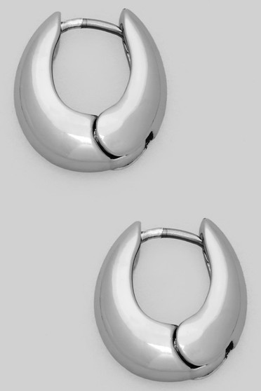 Dainty Brass Split Hoops