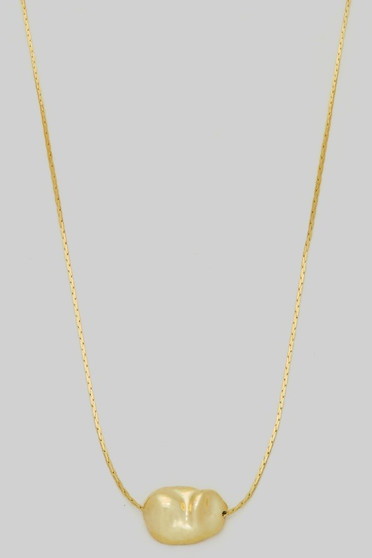 Hammered Pendant Necklace With Slide Adjuster