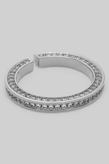 All Sides Cz Pave Open Ring