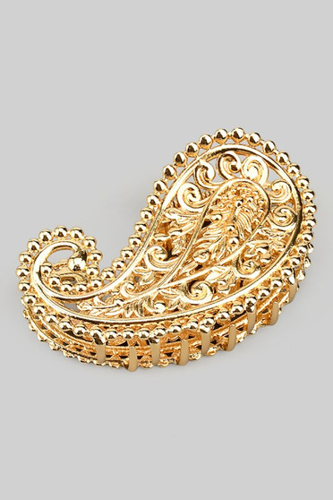 Metal Paisley Hair Clip
