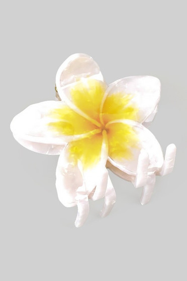 Lavish Marbled Acrylic Tropical Flower Hair Clip