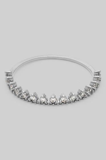 Dainty Triangle Spiked Cz Band Ring