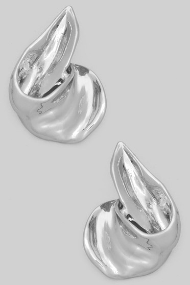 Hammered Twist Drop Earrings