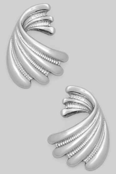 Textured Twist Stack Post Earrings