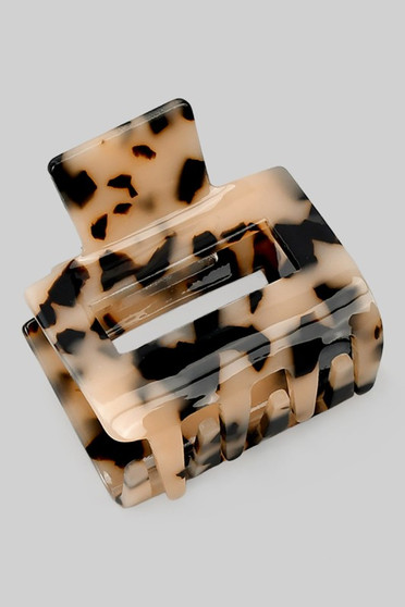 Tortoise Square Cutout Hair Clip