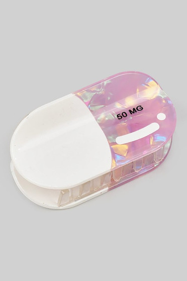 Marbled Acrylic 50Mg Pill Hair Clip