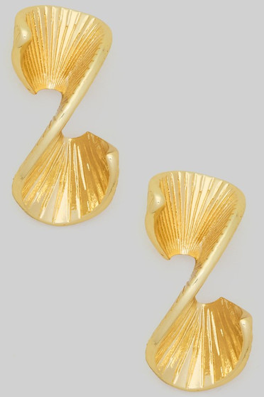 Textured Twist Drop Earrings