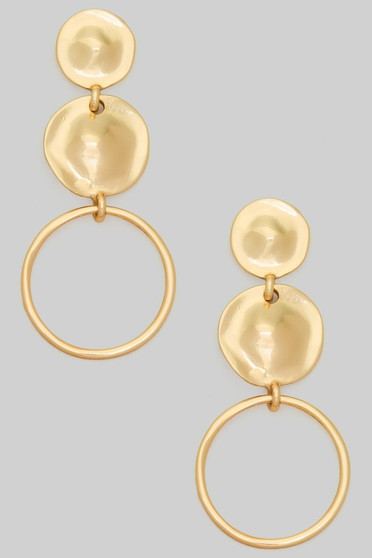 Tiered Circular Drop Earrings