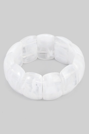 Marbled Acrylic Stretch Bracelet