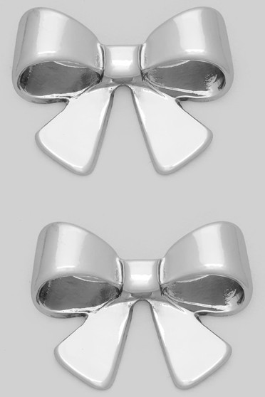 Brass Bow Post Earrings