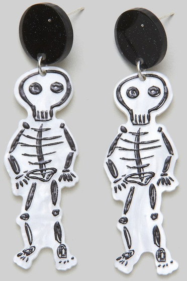 Skeleton Drawing Earrings
