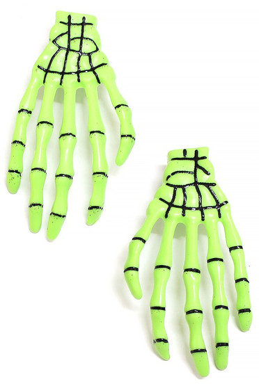 Acrylic Halloween Hands Drop Earrings