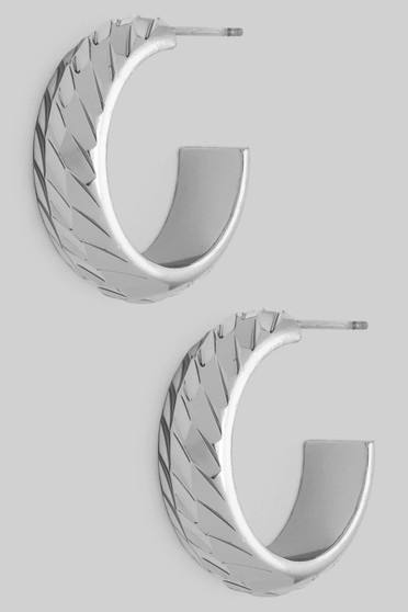 Diamond Cut Brass Hoops