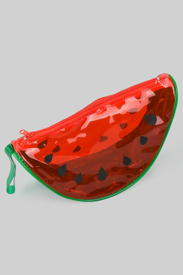 See Through Watermelon Zipper Pouch Makeup Bag