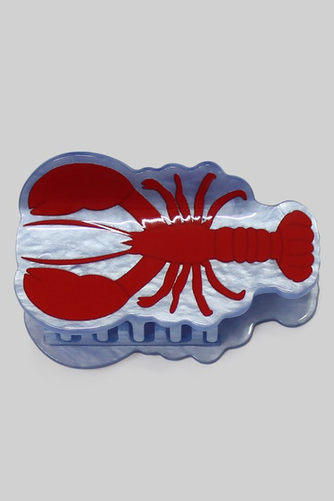 Marbled Acrylic Lobster Hair Clip