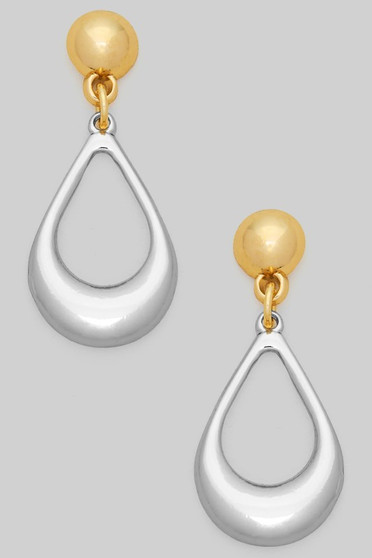 Classic Ball Post Tear Drop Earrings