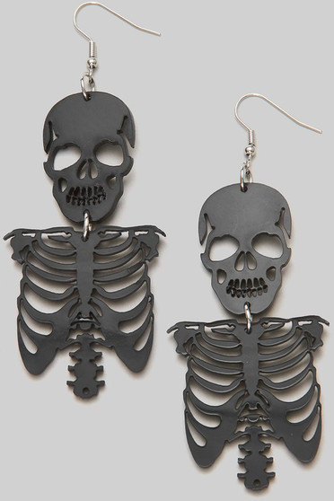 Acrylic Skeleton Torso Earrings