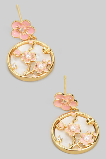Cherry Blossom Drop Earrings