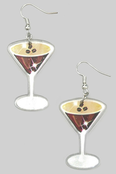 Acrylic Espresso Martini Drop Earrings