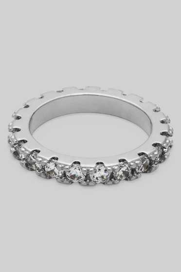 Oval Cz Stone Band Ring