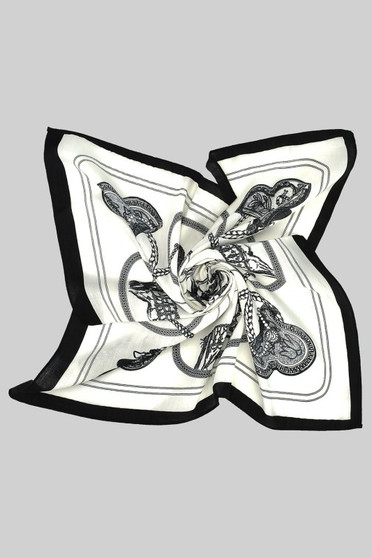 Western Horse And Saddle Print Soft Guaze Square Scarf