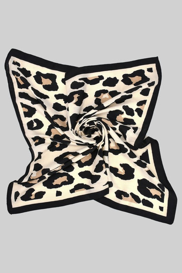 Leopard Print Soft Guaze Square Scarf