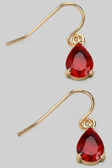 Classy Teardrop Jewel Stone Drop Earrings