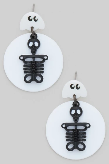 Acrylic Halloween Ghost Drop Earrings
